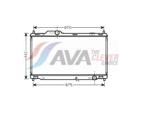 Radiator, engine cooling TO2461 Ava Quality Cooling