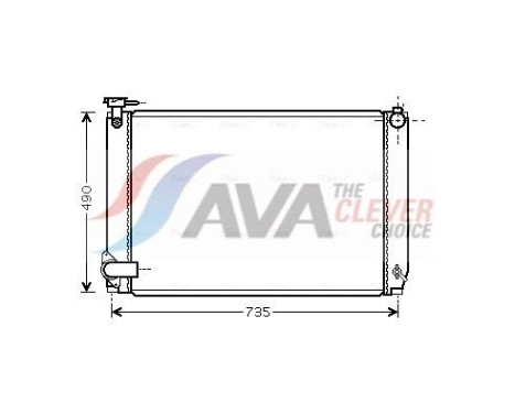 Radiator, engine cooling TO2463 Ava Quality Cooling