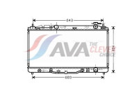 Radiator, engine cooling TO2464 Ava Quality Cooling