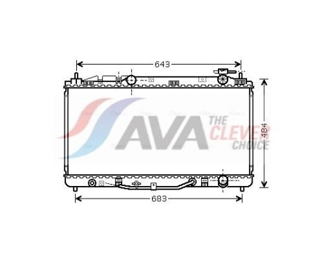 Radiator, engine cooling TO2464 Ava Quality Cooling