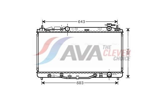 Radiator, engine cooling TO2464 Ava Quality Cooling
