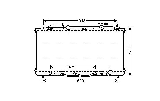 Radiator, engine cooling TO2473 Ava Quality Cooling