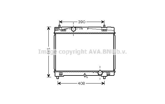 Radiator, engine cooling TO2482 Ava Quality Cooling