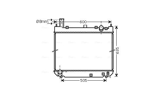 Radiator, engine cooling TO2488 Ava Quality Cooling