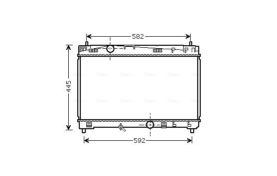 Radiator, engine cooling TO2489 Ava Quality Cooling