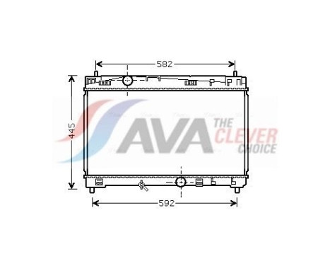 Radiator, engine cooling TO2489 Ava Quality Cooling