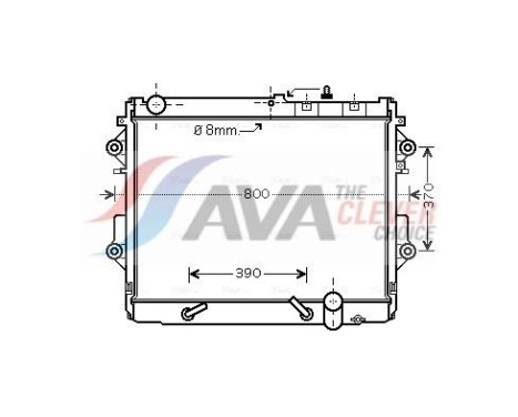 Radiator, engine cooling TO2490 Ava Quality Cooling