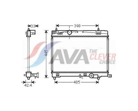 Radiator, engine cooling TO2498 Ava Quality Cooling
