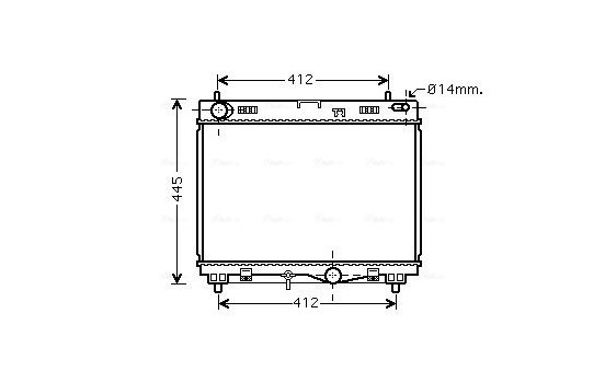 Radiator, engine cooling TO2499 Ava Quality Cooling