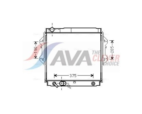 Radiator, engine cooling TO2561 Ava Quality Cooling