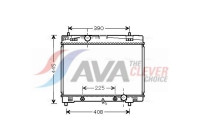 Radiator, engine cooling TO2577 Ava Quality Cooling