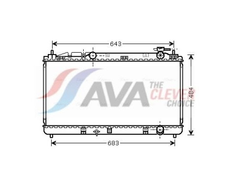 Radiator, engine cooling TO2598 Ava Quality Cooling