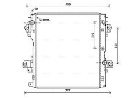 Radiator, engine cooling TO2604 Ava Quality Cooling
