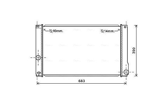 Radiator, engine cooling TO2608 Ava Quality Cooling