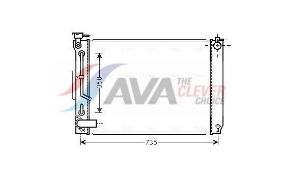 Radiator, engine cooling TO2648 Ava Quality Cooling