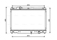 Radiator, engine cooling TO2669 Ava Quality Cooling