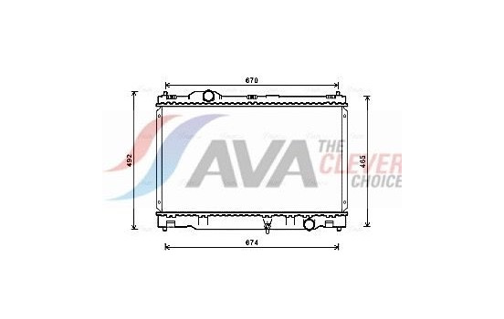 Radiator, engine cooling TO2669 Ava Quality Cooling