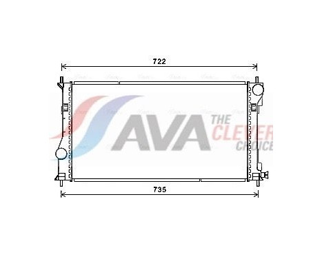 Radiator, engine cooling TO2688 Ava Quality Cooling