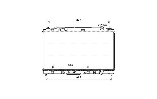 Radiator, engine cooling TO2699 Ava Quality Cooling