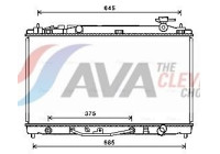 Radiator, engine cooling TO2699 Ava Quality Cooling