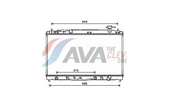 Radiator, engine cooling TO2699 Ava Quality Cooling