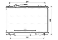 Radiator, engine cooling TO2711 Ava Quality Cooling