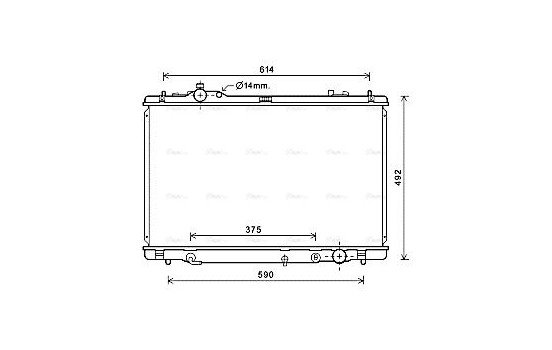 Radiator, engine cooling TO2711 Ava Quality Cooling