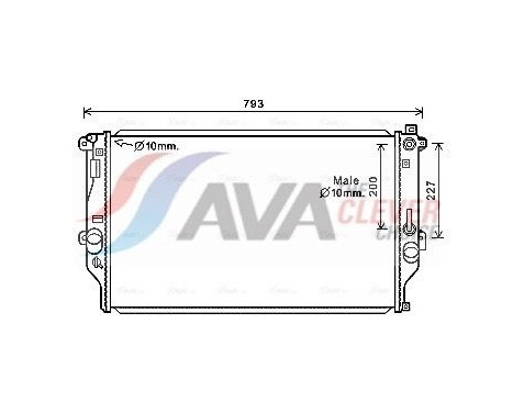 Radiator, engine cooling TO2715 Ava Quality Cooling