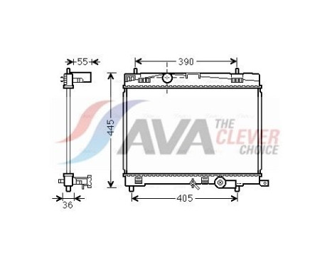 Radiator, engine cooling TO2716 Ava Quality Cooling
