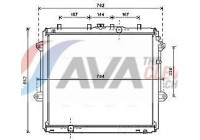 Radiator, engine cooling TO2736 Ava Quality Cooling