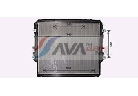 Radiator, engine cooling TO2752 Ava Quality Cooling