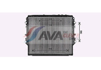 Radiator, engine cooling TO2757 Ava Quality Cooling