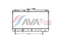 Radiator, engine cooling TOA2147 Ava Quality Cooling