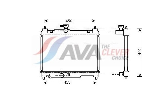 Radiator, engine cooling TOA2251 Ava Quality Cooling