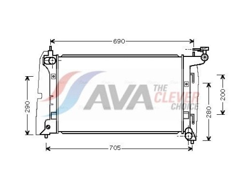 Radiator, engine cooling TOA2290 Ava Quality Cooling