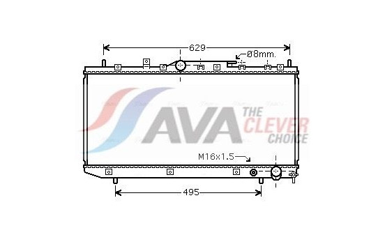 Radiator, engine cooling TOA2324 Ava Quality Cooling