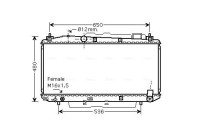 Radiator, engine cooling TOA2348 Ava Quality Cooling