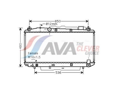 Radiator, engine cooling TOA2348 Ava Quality Cooling
