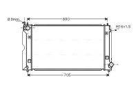 Radiator, engine cooling TOA2386 Ava Quality Cooling