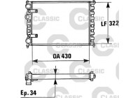 Radiator, engine cooling VALEO CLASSIC 230946