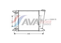 Radiator, engine cooling VN2001 Ava Quality Cooling