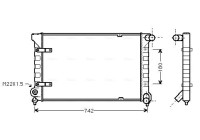 Radiator, engine cooling VN2042 Ava Quality Cooling