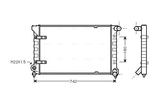 Radiator, engine cooling VN2042 Ava Quality Cooling