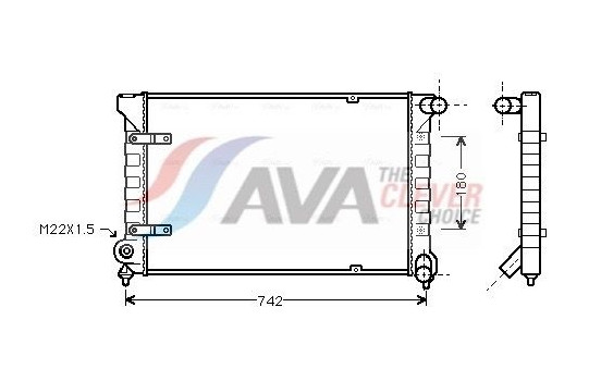 Radiator, engine cooling VN2042 Ava Quality Cooling