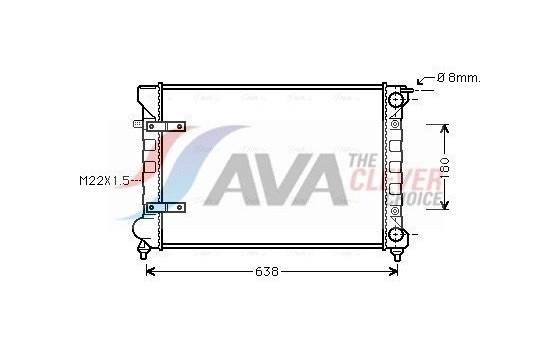 Radiator, engine cooling VN2048 Ava Quality Cooling
