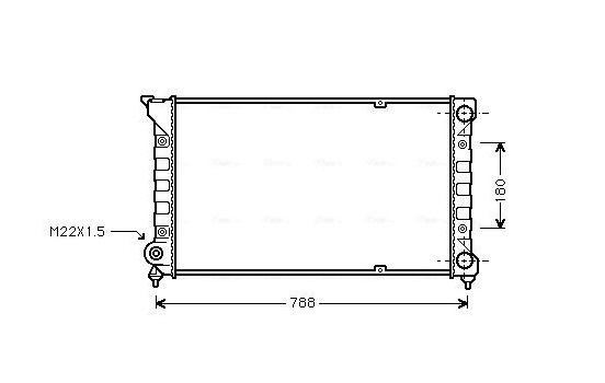 Radiator, engine cooling VN2066 Ava Quality Cooling