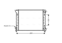 Radiator, engine cooling VN2070 Ava Quality Cooling