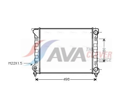 Radiator, engine cooling VN2070 Ava Quality Cooling
