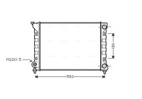 Radiator, engine cooling VN2071 Ava Quality Cooling