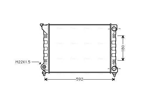 Radiator, engine cooling VN2071 Ava Quality Cooling
